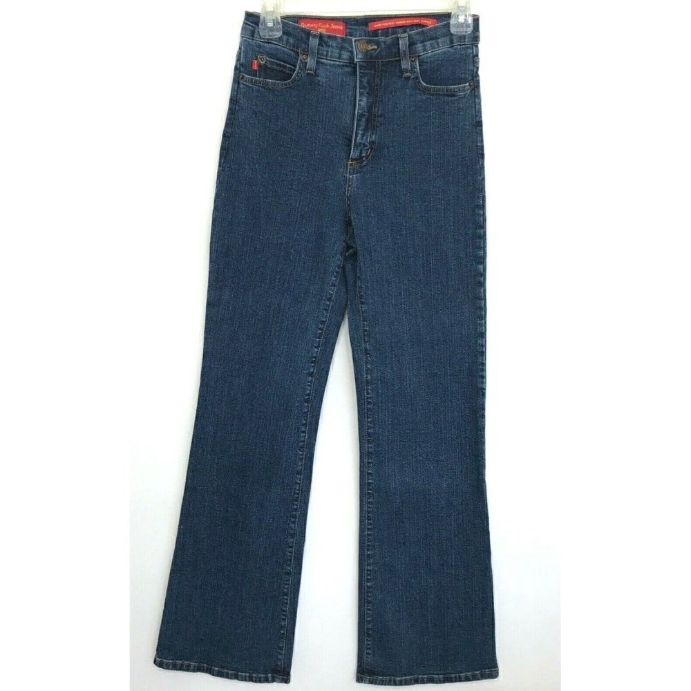 Not Your Daughters Boot Cut Jeans Women 4 Blue Denim Tummy Tuck Vintage NJDJ USA
